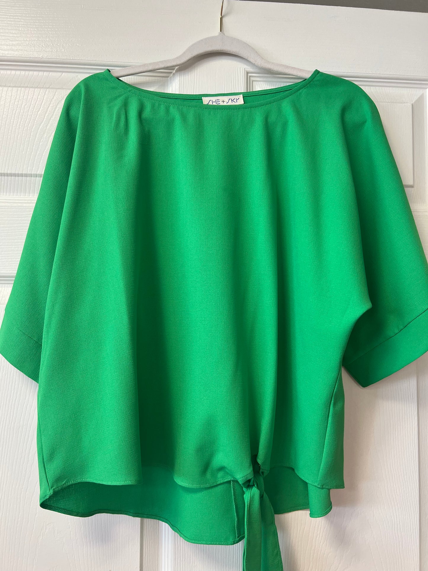 Green Top with Side Tie