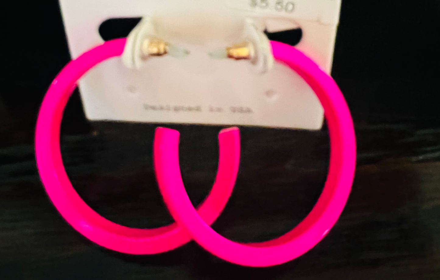 Bright Pink Hoops