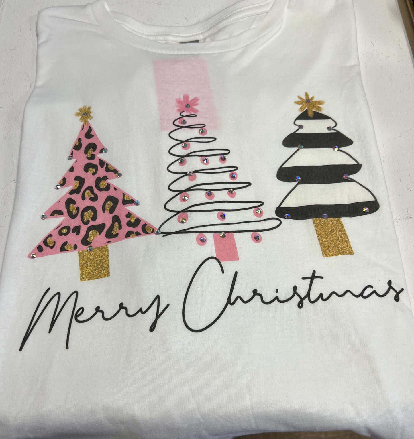 Bling Merry Christmas Tree T-Shirt