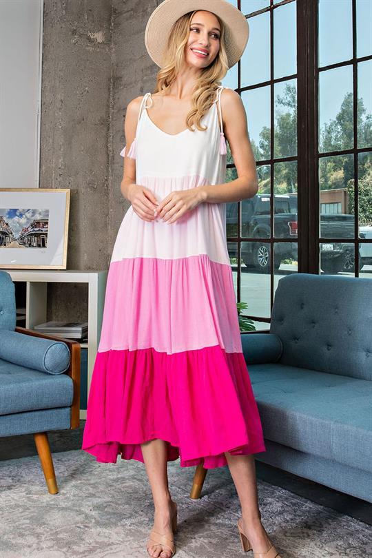 Summertime Colorblock Maxi Dress